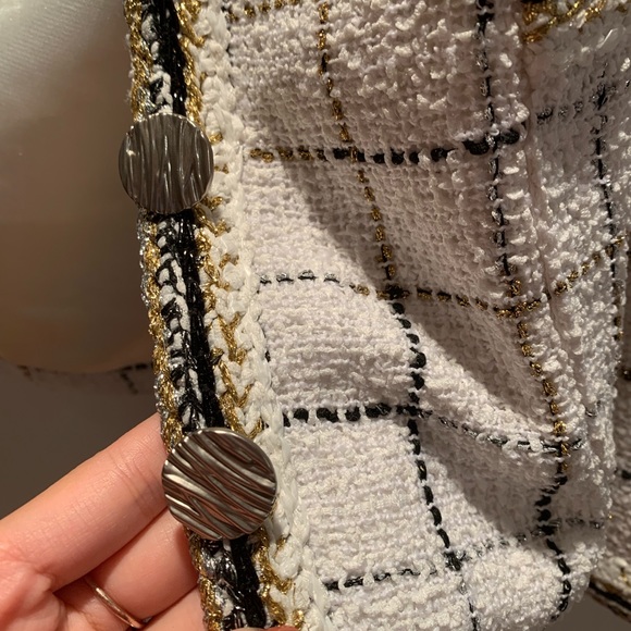 Tweed blazer white and gold - Picture 3 of 3